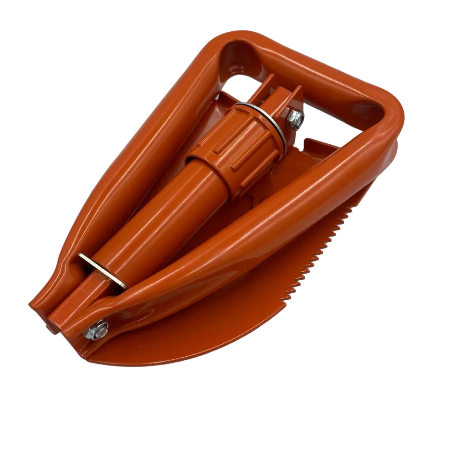 Brown metal tool or device on a white background
