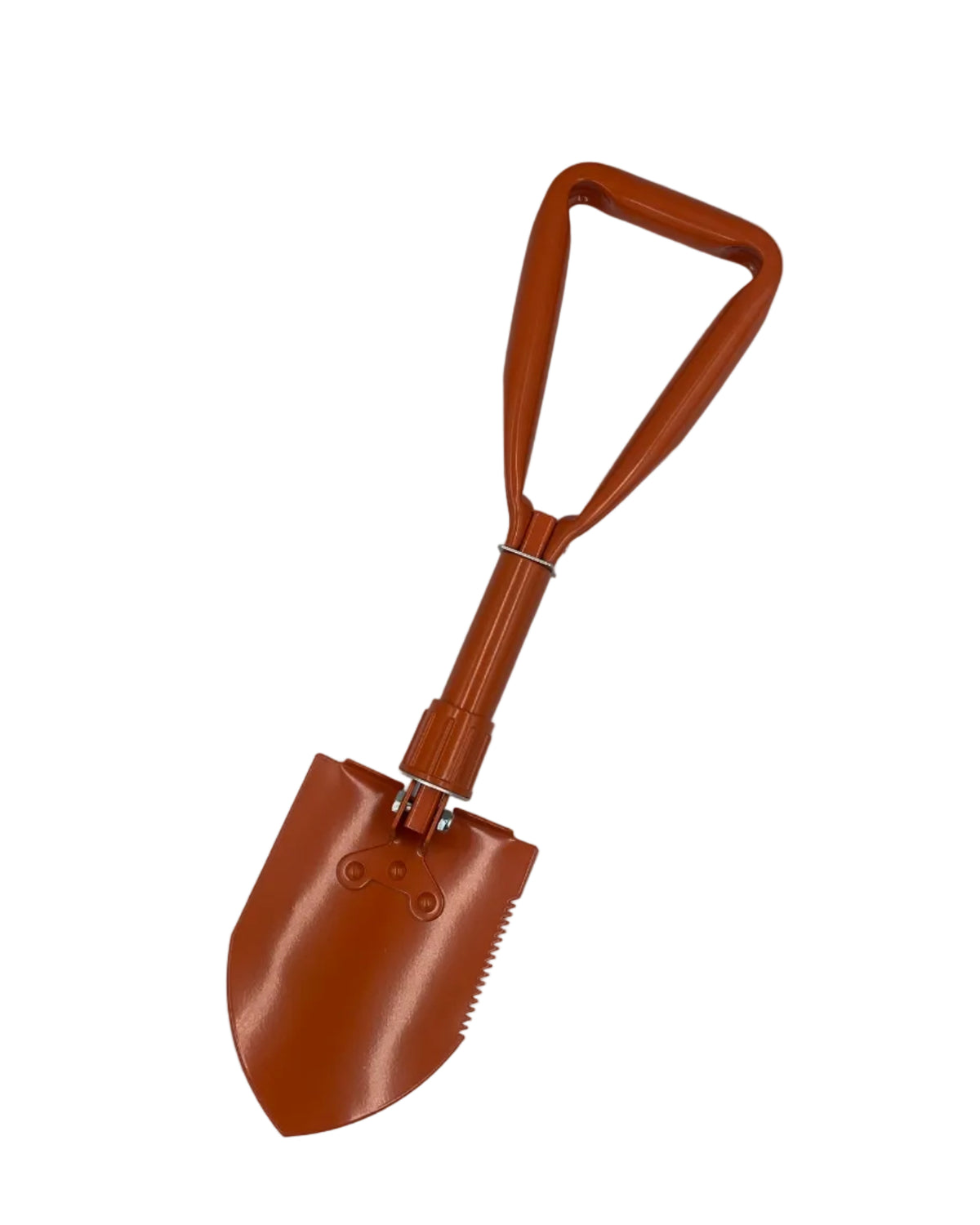 Brown shovel on a light gray background