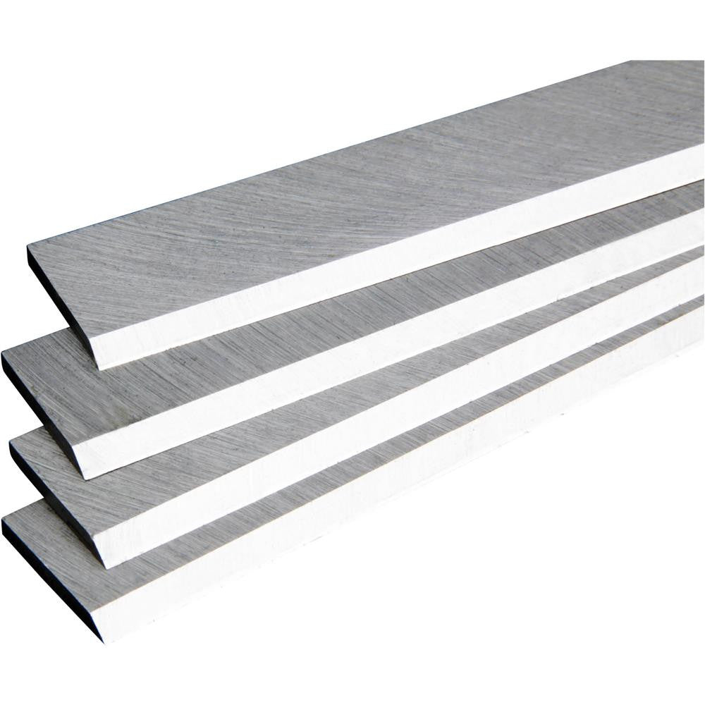 Three metal strips with a brushed finish on a white background