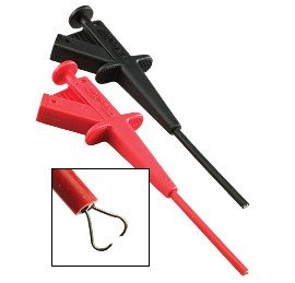 EXTECH TEST CLIPS HEAVY DUTY PLUNGER STYLE PINCER GRIP SET TL742
