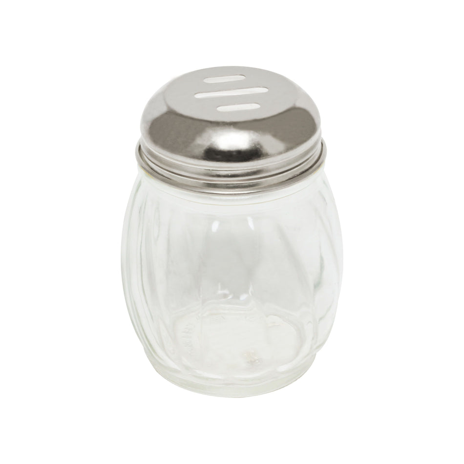Glass Perforated Swirl Parmesan Cheese Dispenser Food Server Shaker, Each