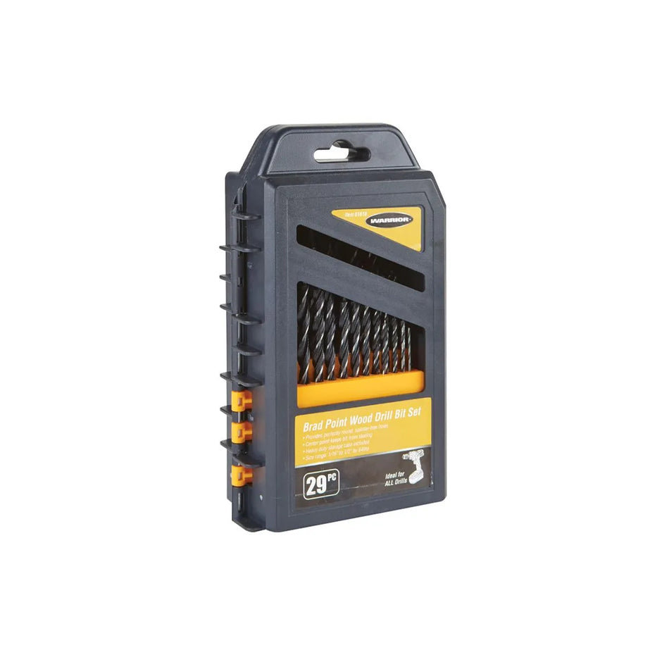 29-Piece, Brad Point Wood Drill Bit Set for wood