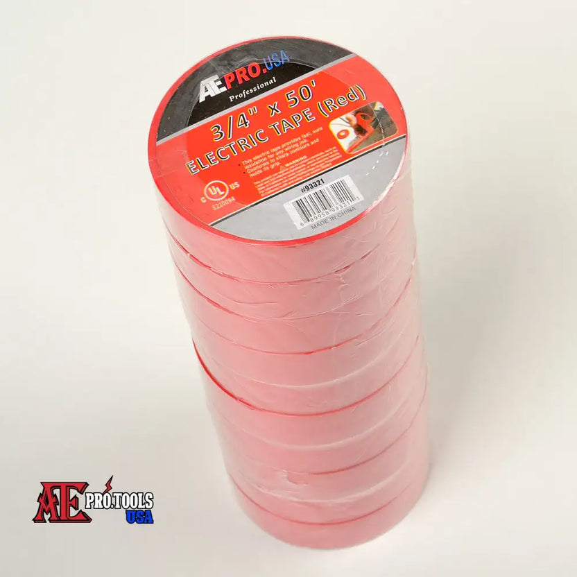 Red Electrical Tape - 10 Pack