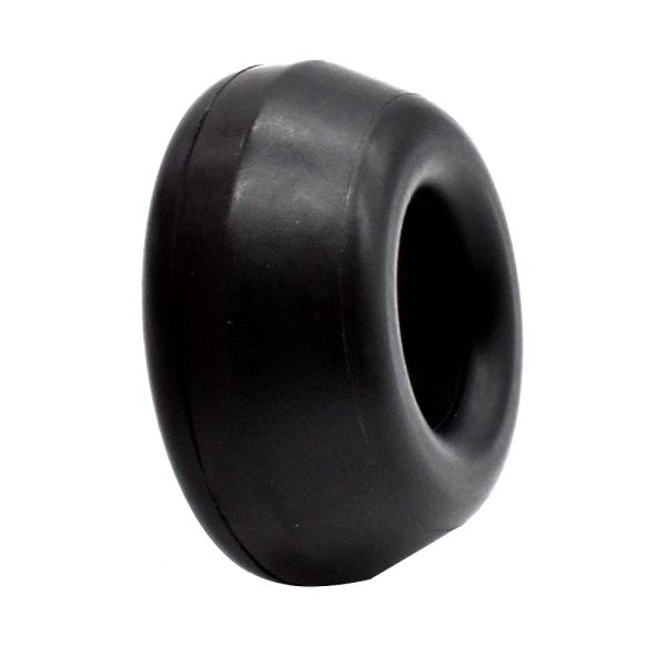 Black rubber wheel on a white background