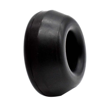 Black rubber wheel on a white background