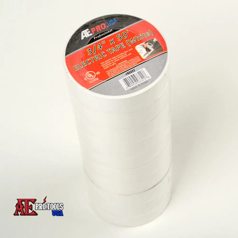 White Electrical Tape - 10 Pack