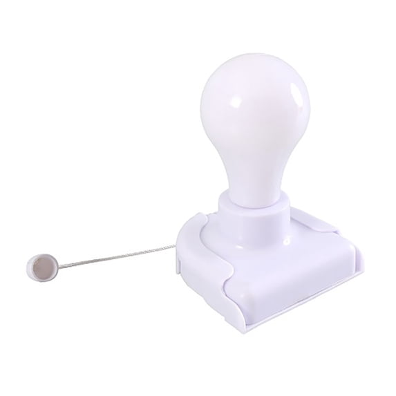A white plastic toy joystick or game controller with a round spherical top and a square base, shown on a plain white background.