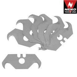 10 Pcs Twin Hook Utility Roofing Carpet Cutting Blades Roofer's Knives - tool