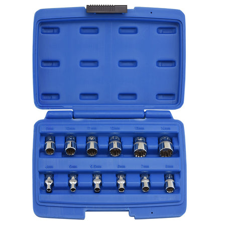 1/4" Drive Socket Wrench Tool Set Kit for Removing Rounded Damaged Bolts Nuts - tool