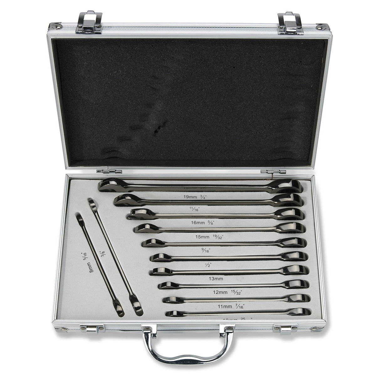 SAE Size Gear Head Combination Ratchet Box End Wrench Ratcheting End Tool Set - tool