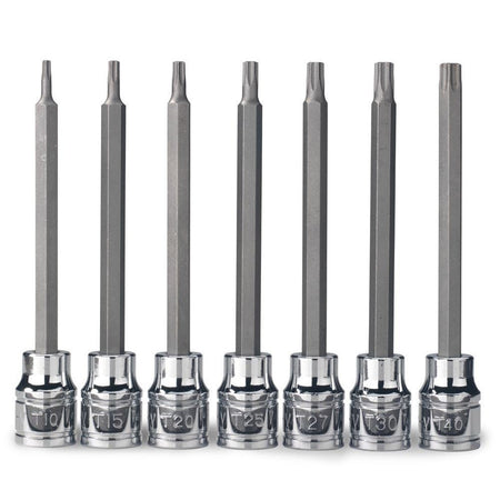3/8" Drive Long Tamper Proof Torx Socket Bit Set - tool