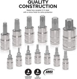 13PC Socket Drive Tork Driver Tool Bit Set