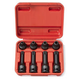 8 Piece 1/2" Drive Xzn Triple Square Spline Tamperproof Socket Wrench Tool Set - tool