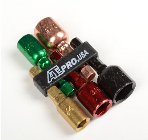 5 PC Magnetic Nut Driver Setter Nutdriver Drill Bit Multicolor SAE
