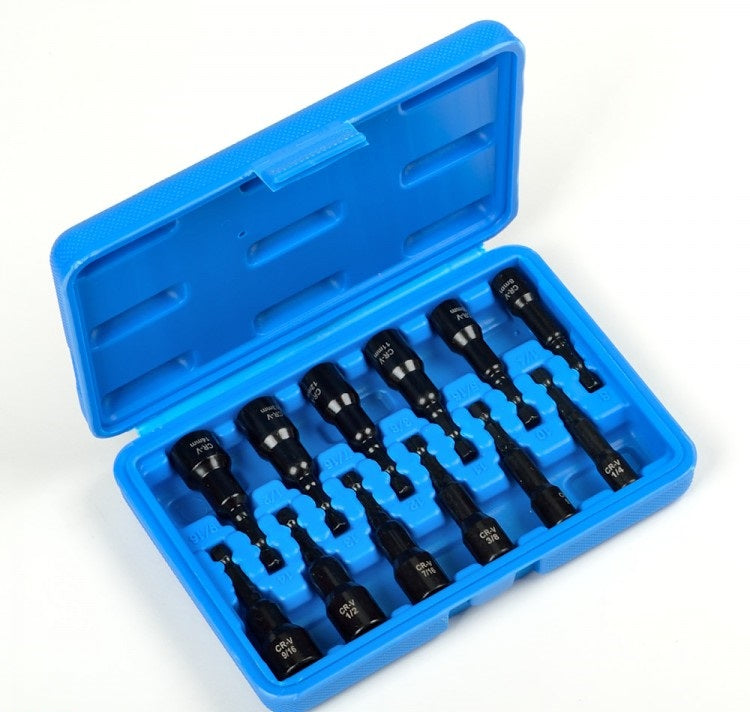 12 pc 1/4 Inch Drive Quick Change Kit Allen Wrench Hex Key Bit Socket Set Metric and Standard Sizes