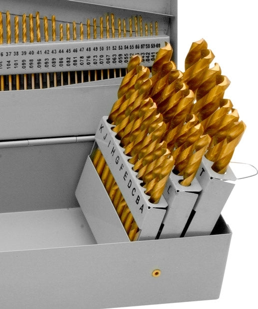 115 Piece Titanium Coated Drill Bit Set - tool