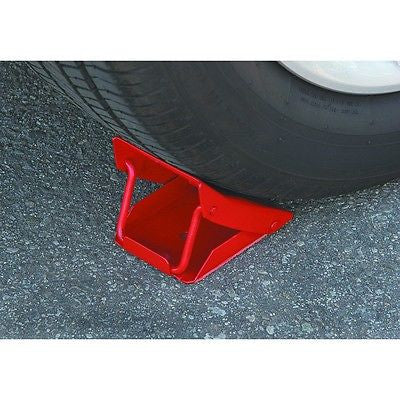 Pair of Folding Metal Steel Tire Wheel Chock Stops for Trailer Car Vehicle Stop - tool