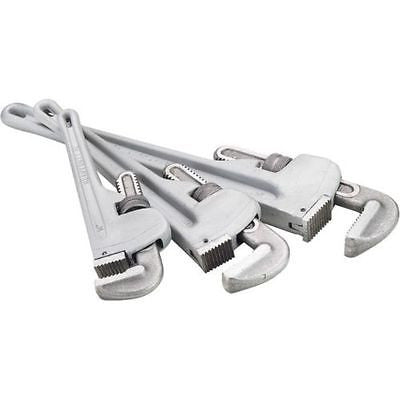 3 Piece Aluminum Handle Pipe Wrench Tool Plumbing Plumbers Water - tool