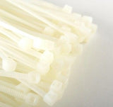 50 Piece Pack of 11" Long White Plastic Cable Zip Pull Tie Tye Cabletie Clamp - tool