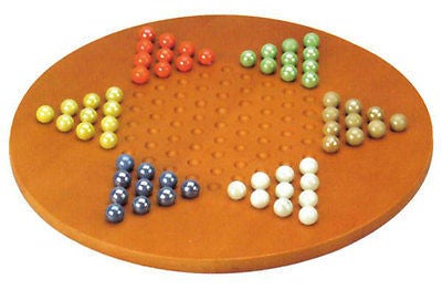 15" Jumbo Marble Chinese Checkers Round Traditional Board Game - tool