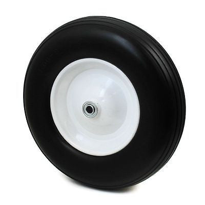 Replacement Flat Free Tubeless No Air Solid Tire Wheel for Wheelbarrow or Cart - tool