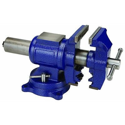 5" Spinning Rotating Cast Iron Steel Pipe Bench Benchtop Top Vise for Workbench - tool
