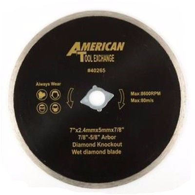 7" Turbo Wet Diamond Tile Saw for Tilesaw Blade Masonry Ceramic Floor Cutting - tool