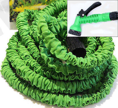 75 Foot Expanding Shrinking Retracting Water Watering Garden Hose with Nozzle - tool