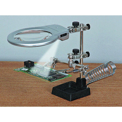 Third Hand Clamp Magnifier Stand - tool