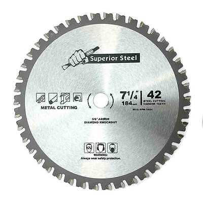 7 1/4" Carbide Tip for Ferrous Metal Steel Cutting Circular Saw Blade - tool