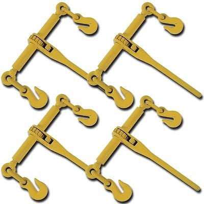 4 Piece 5/16-3/8" Ratcheting Chain Vehicle Car Truck Load Binding Binder Tie Down - tool