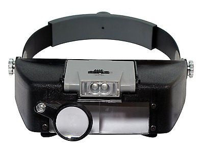 Eye Magnifing Head Loupe Lighted Glass Eyeloupe Jewelers Magnifier Glasses Lens - tool