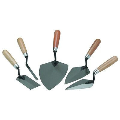 5 Piece Concrete Cement Hand Mason Masonry Margin Trowel Finishing Finish Tool Set - tool