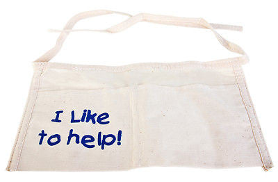 Child Size Kid's Size I Like to Help Cotton Work Tool Cleaning Pocket Apron - tool