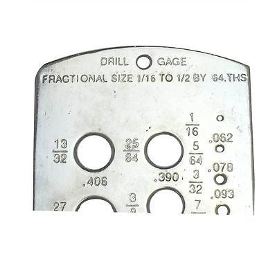 Steel Drill Bit Gauge for Number Letter & Fractional Drills - tool