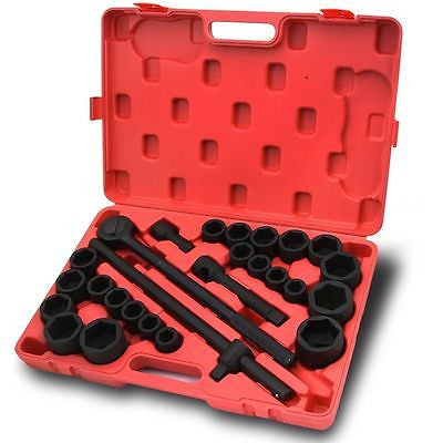 3/4" Drive Standard SAE and Metric Impact Socket Wrench Tool Set - tool