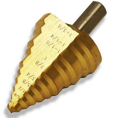 1/4" - 1-3/8" Titanium Step Drill Bit - tool
