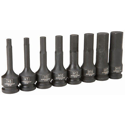 Black Metric Impact Allen Bit Socket Set - tool