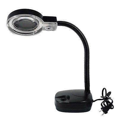 Table Top Lighted Flexible Illuminated Hobby Magnifying Desk Work Lamp Light - tool