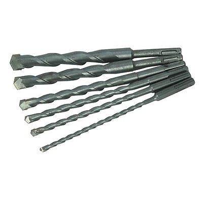 6 Piece SDS Drill Bit Set for Roto Rotary Hammer Drilling Concrete Masonry Cement - tool