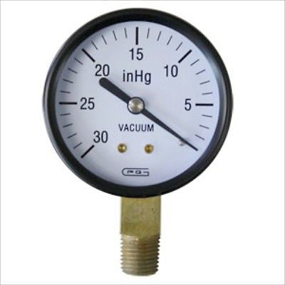 2-1/2" 0 to 30" Vacuum Gauge Vacum Reading Vaccuum Pressure - tool