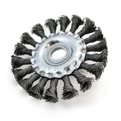 4" Steel Crimped Crimp Wire Brush Wheel for Angle Grinder Slag Buster - tool