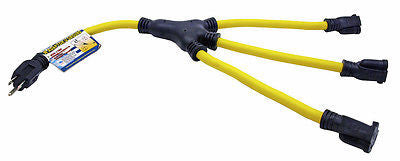 12 Gauge Electrical Power Cord W 3 Way Splitter - tool