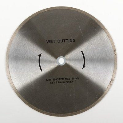 12" Wet Diamond Tile Saw Tilesaw Blade Masonry Tile Concrete Cut Cutting - tool