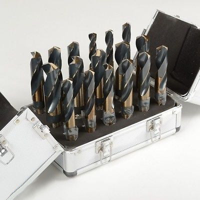 17 Piece Silver and Demming Jumbo Drill Bit Set for Steel Drilling - tool