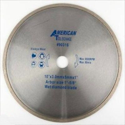 10" Wet Diamond Tile Saw Tilesaw Blade Masonry Tile Concrete Cut Cutting - tool