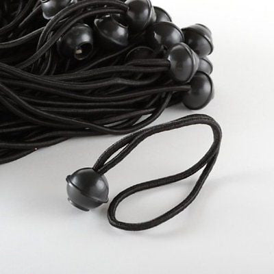 100 9" Bulk Pack of Ball Bungee Cord Tie Downs for Tarp Canopy Tiedown Holder - tool