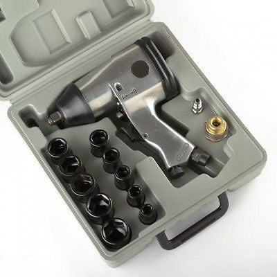 1/2" Drive Air Powered Impact Socket Wrench Set - tool