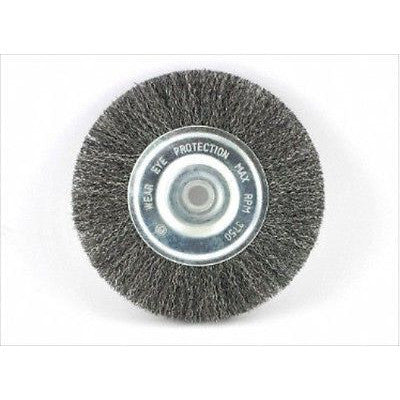 6" Steel Wire Brush Wheel for Bench Grinder - tool