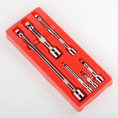6 Piece 3/8" Drive Wobble Extension Bar Tool Set Woble Flexible End - tool